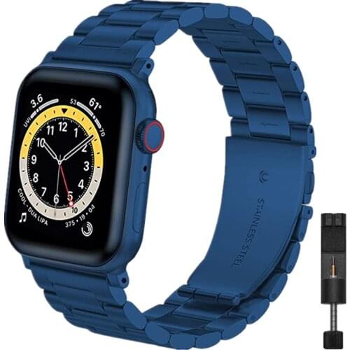 Metal Strap for Apple Watch SE Band Series 6 5 4 3 44mm 40mm Classic Stainless Steel Bracelet for iWatch 3 2 42mm 38mm Watchband