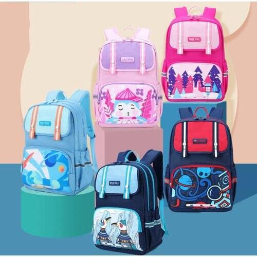 Pupil Students Children Cartoon Backpack School Bags For Boys Girls Bagpack Mochila Escolar Hombre Waterproof Backpacks Kids Bag