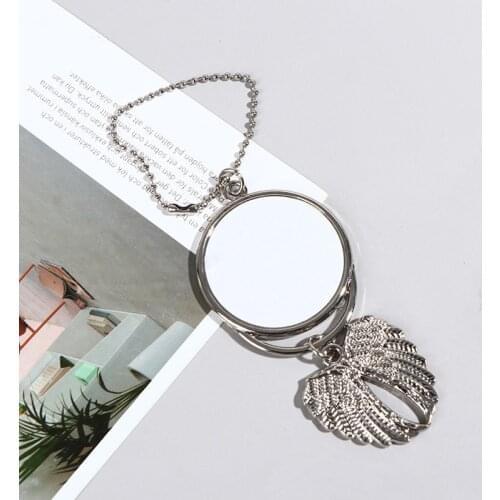 Heat Sublimation Car Keychain Ornaments Angel Wing Blank Hot Transfer Printing