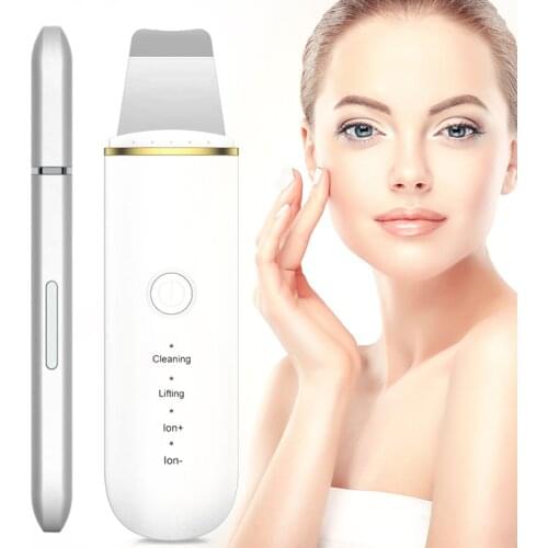 Ultrasonic Skin Scrubber Face Cleaning Machine Facial Cavitation Peeling Cleansing Scraper Face Skin Scrubber Lift Machine