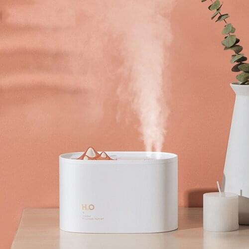 H2O Mountain Air Humidifier 3600mAh Battery Desktop Water Diffuser 1000ML Large Capacity Double Sprayer Mute Mist Maker