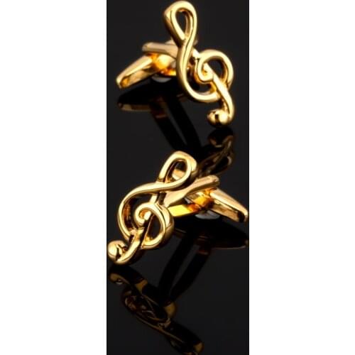 XK464 Hot Sale Brand Fashion Tone Note Music Notation For Musician Mens French Shirt Party Wedding Gift For Him Wholesale