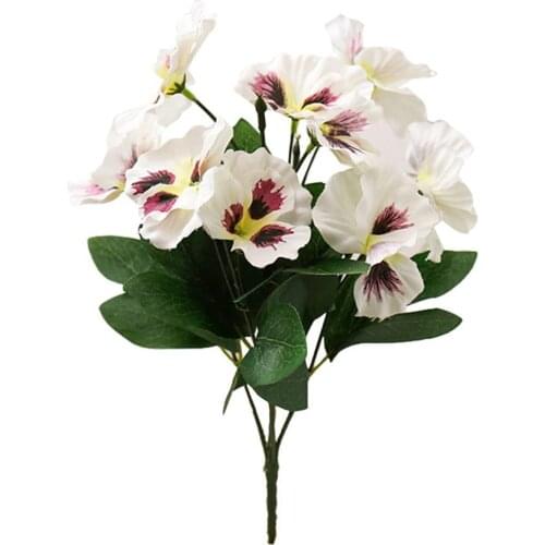 1Pc Artificial Flower Pansy Garden DIY Stage Party Home Wedding Craft Decoration