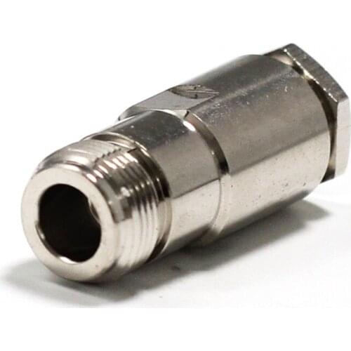 1pc N female jack RF Coax Connector Clamp RG8,RG213,LMR400 Cable Straight Nickelplated NEW wholesale