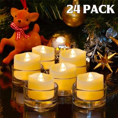 New Years LED Candles Lights Flameless Remote Control Led Tea Candles Light for Home Dinner Party Christmas Tree Decoration Lamp