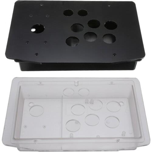 2 PCS DIY Handle Arcade Game Joystick Acrylic Panel + Case Set Kits Replacement