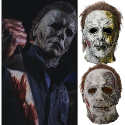 2021 Halloween Kills MichaelMyers Michael Myers Cosplay Latex Mask Helmet Halloween Masquerade Party Carnival Props