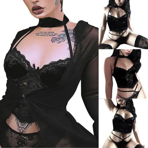 2021 Women Sexy Camisole Solid Color V-Neck Sleeveless Crop Tops Lace Trim Halterneck Vest for Summer S/M/L Black