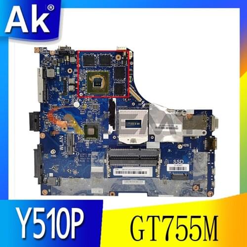 Akemy VIQY1 NM-A032 Is Suitable For Lenovo Y510P Laptop Motherboard PGA947 HM87 GT755M 2G DDR3 100% Test Work Two inductor