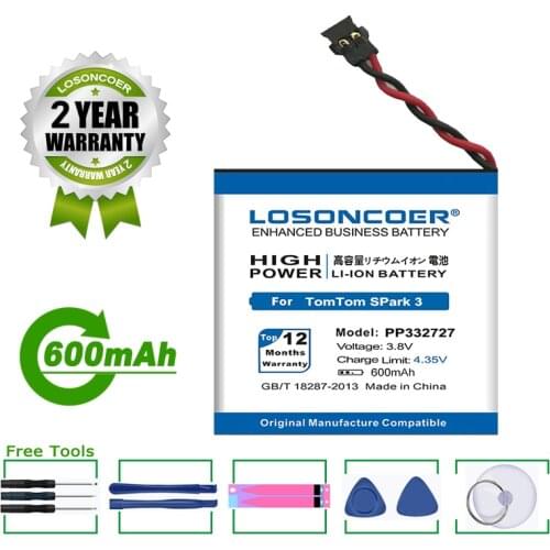 LOSONCOER Battery 600mAh WT-TTS3 For TomTom Spark 3 Watch New PP332727