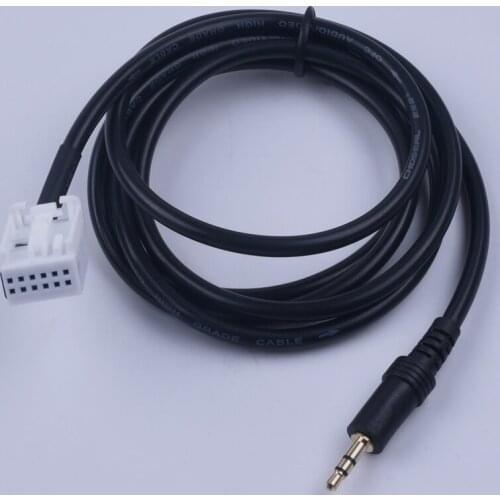 Car Stereo Audio 3.5mm Male AUX Adapter Cable Fit For Peugeot 307/308/407/408/Also For Citroen C2/C5/RD4/C-Quatre/Sega/Triumph