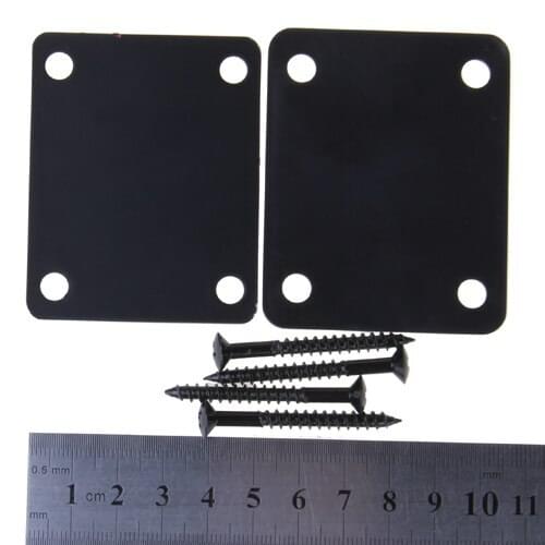 Black Neck Plate W/ Screws For Bolt-on Neck Guitars Quality Replace Parts NEW