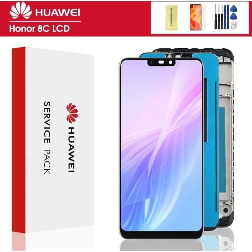 6.26" IPS Display For Huawei Honor 8C LCD Display Touch Screen Digitizer Assembly With Frame for honor 8c BKK-LX1 LX2 LCD