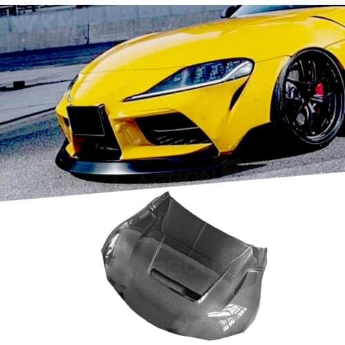 For Toyota Supra 2019 - 2020 High Quality Carbon Fiber Material Front Bumper Hood FRP Car Styling Engine Hood Bonnet