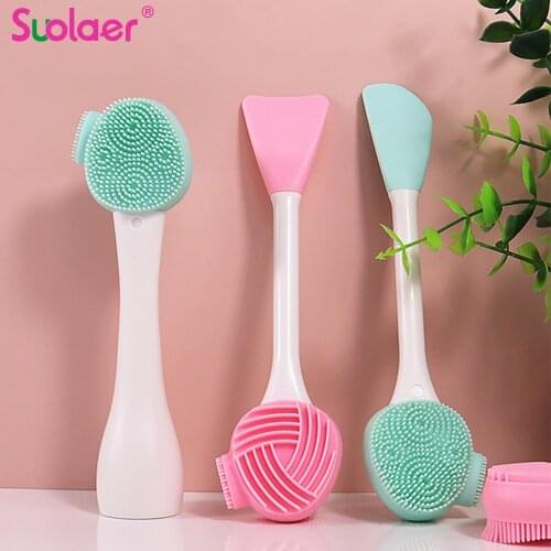 Electric Silicone Facial Brush Skin Care Face Brush Ultrasonic Vibration Pore Cleansing Washer Blackhead Facial Cleansing Brush