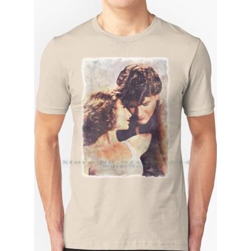 Jhonny And Babe-Dirty Dancing-Watercolor D3 T Shirt 100% Pure Cotton Dirty Dancing Movie 80s Movie Patrick Swayze Jhonny And