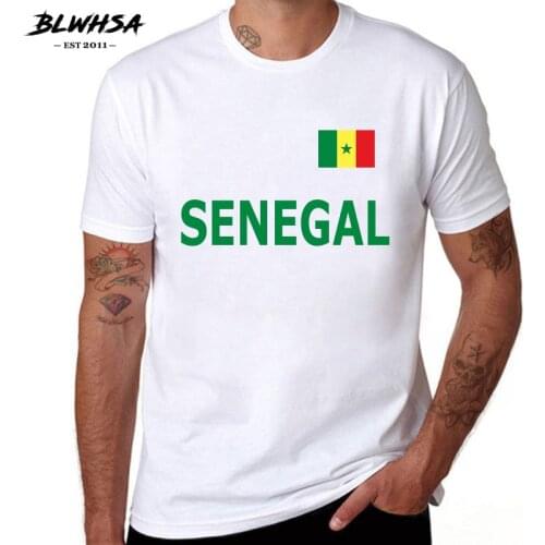BLWHSA Senegal Men Flag T-Shirt Casual Cotton Mens T Shirt Summer Short Sleeve Fitness O Neck Tee Shirt Male