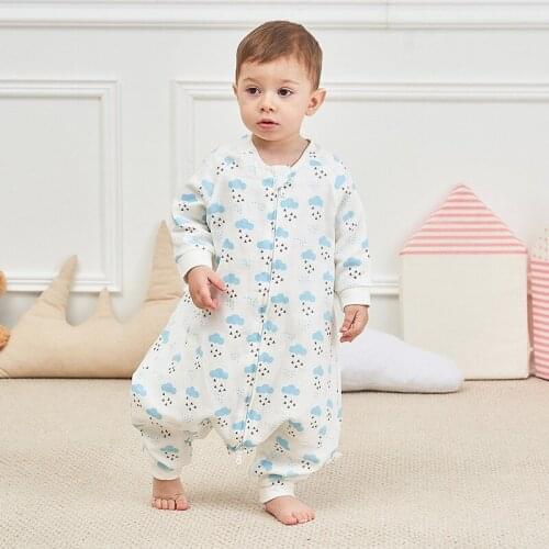 Popodion Cotton Two-layer Gauze Baby Sleep Baby Clothes-style Leg Sleeping Bag Baby Sleeping Bag CHD10108