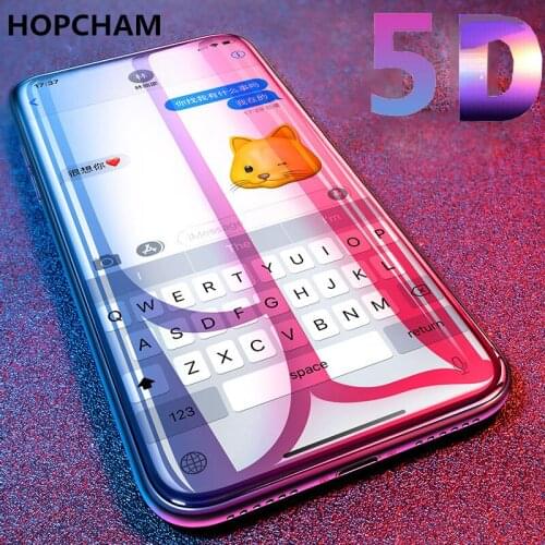 HOPCHAM For iPhone XS Max 8 6s Plus Full Cover 5D Tempered Glass 9H Screen Protector Film For iphone XR 7 plus Protective Glass