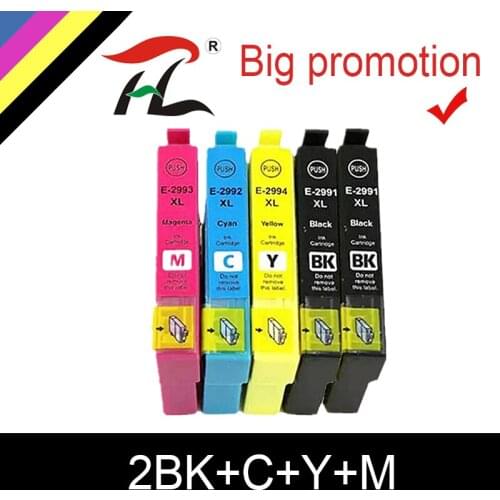 HTL 5pk Replacement 29 29XL T2991XL T2991 For Epson ink Cartridges XP235 XP247 XP245 XP332 XP335 XP342 XP345 XP435 XP432 XP442