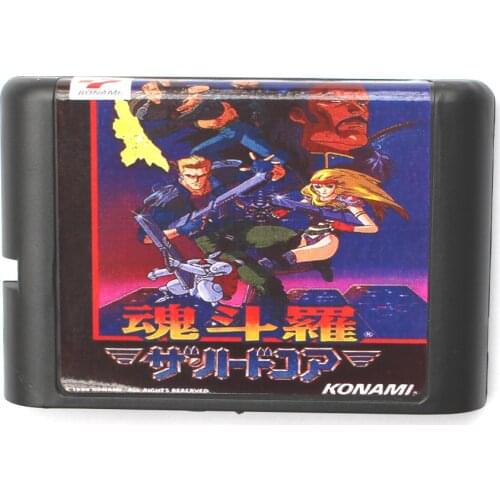 Contra Game Cartridge Newest 16 bit Game Card For Sega Mega Drive / Genesis System