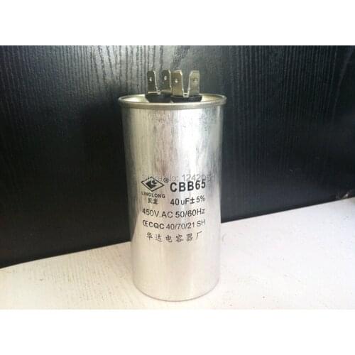 AC Motor Capacitor Air Conditioner Compressor Start Capacitor CBB65 450VAC 40uF