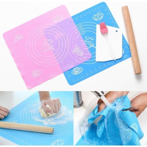 Kitchen Accessories Rolling Dough Silicone Mats Sheet Pizza Dough Non-Stick Maker Pastry Cooking Tools Kitchen Utensils Gadgets