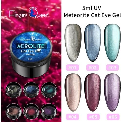 Fingerqueen Laser Magnet Varnishes Soak Off UV LED Shimmer Glitter Paint Beauty Design Polishes Drawing DIY Art nail Gel nail
