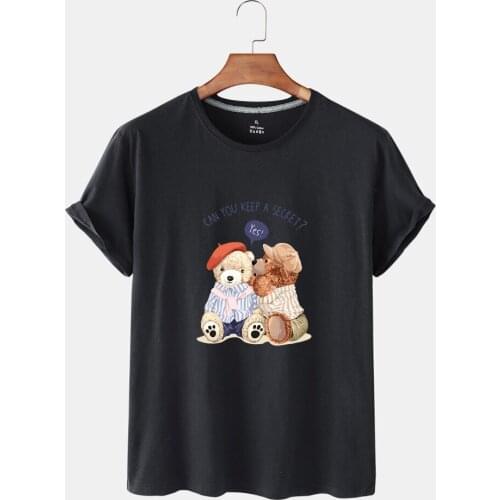 Summer Ladies T-Shirt Cotton Personality Fashion Couples T-Shirt Print Ladies T-Shirt Short Sleeve Collars Ladies Ladies Top