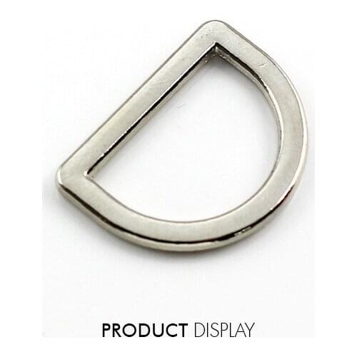 Craft Metal Silver Tone D Ring Buckle 20mm Hooks Scrapbooking Sewing Supplies Accessories for DIY Costumes Bags 100piece/K288