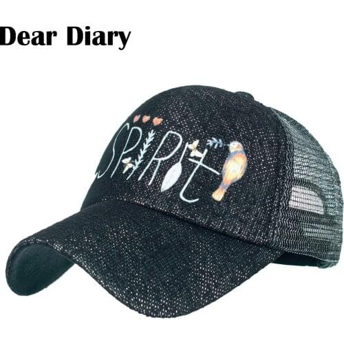 Fashion Letter Snapback Hat Women Men Breathable Beach Adjustable Mesh Baseball Cap Hip Hop Hat Sun Hat Streetwear Unisex Cap