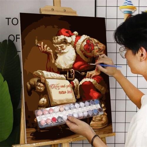 Novelty Christmas Gifts DIY Painting By Numbers Acrylic Pints Adult Hand Painted Home Decoration Gifts For Girlfriend