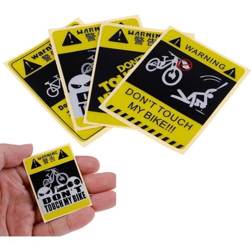 DONT TOUCH MY BIKE Bicycle Waterproof Decorative Waterproof Decal Cycling Accessories Warning Sticker