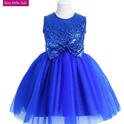 Free shipping Hot sell flower girl dresses for weddings Little girls Elegant Sequin dress 3-12 age
