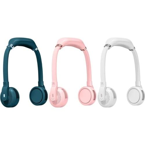 New Mini Hanging Neck Fan Mute Outdoor Small Fan, Higher Energy USB Type-c Portable Hands Free Fan