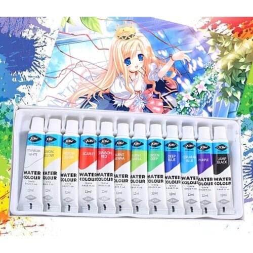 12ml/per 12 Colors Professional Acrylic Paint Color Set Pigment for Artists Paints Drawing Painting Pigment Color Pigment 00111
