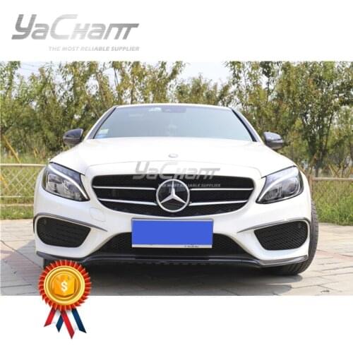 Dry Carbon Fiber Front Bumper Splitter For 2015-2018 MB W205 C Class YC DESIGN Style Front Lip Insert