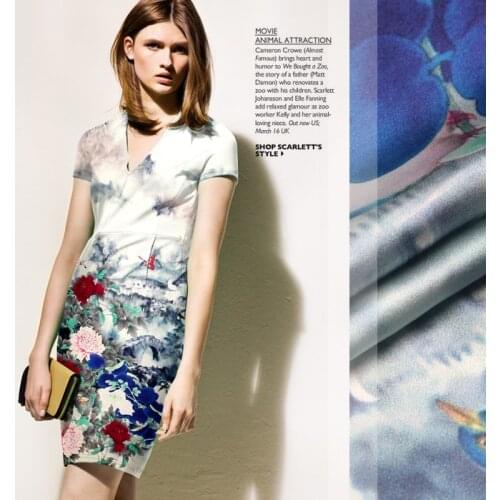 PRINTED SILK STRETCH SATIN 118cm width 19momme Pure Silk Fabric Chinese Silk Manufacturer Suppliers