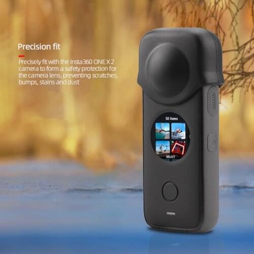 Silicone Lens Cap Camera Cover Shell Camera Accessory Protective Cover for Insta360 ONE X2 Scratch-Proof Protector