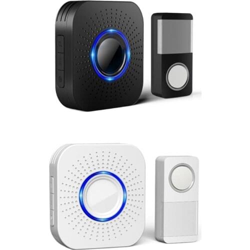 Q81C Remote Doorbell Waterproof Door Chime Kit with 4 Volume Levels and Mute Mode
