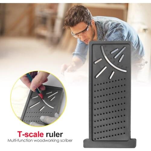Woodworking Scribe Mark Line Gauge T-Type Cross-Out Carpenter Angle Ruler Precision Measurement Measuring Tools dropshipping#38