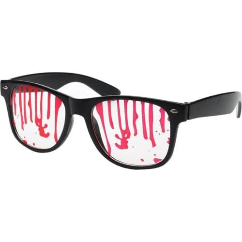 Umanco 2021New Funny Blood Mark Party Glasses For Women Men PC Frame Halloween Accessories Gifts