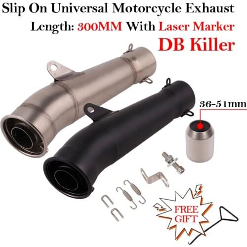 51MM Universal Motorcycle GP Racing Exhaust Pipe Modified Muffler Escape Moto DB Killer For YZF R3 R6 Z900 ER6N CBR500