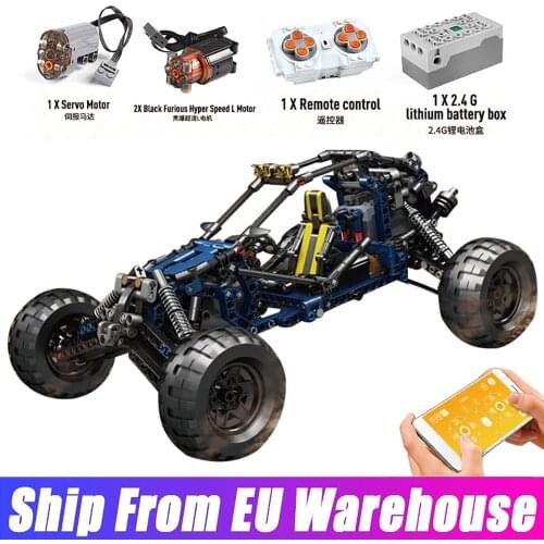 Mould King 18018 High-tech Lightning Buggy Desert Race Car Model APP RC Racing Car Building Blocks Bricks Kids Birthday Toys