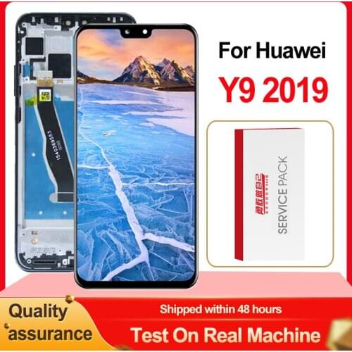 100% Tested 6.5'' 10-Touch LCD Display For Huawei Y9 2019 LCD Touch Screen Digitizer Assembly For JKM-LX1 JKM-LX2 JKM-LX3 Model