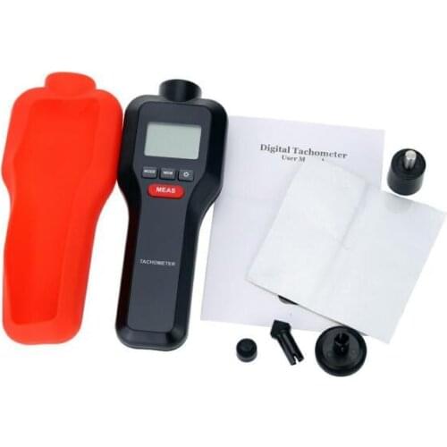 2 In 1 Digital Tachometer Photoelectric / Contact Portable Handheld High Precise Non-Contact Rev Speed Meter Tester Tool HT-522