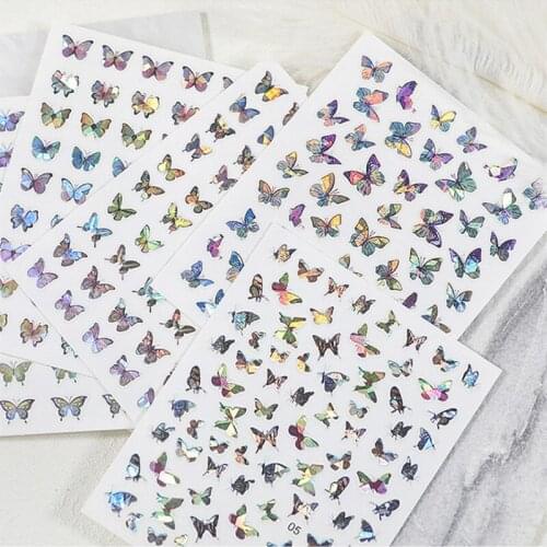 3D Butterfly Nail Stickers Cute Butterfly Designs Nail Transfer Decals Waterproof DIY Manicure Tools Nail Art Decorations