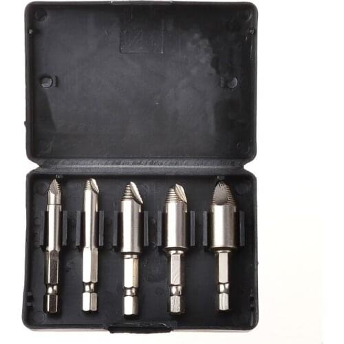 5Pcs Damaged Screw Extractor Drill Bit Set Stripped Broken Screw Bolt Remover Extractor Easily Take Out Demolition Tools Kit