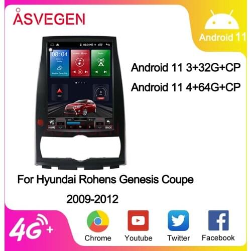 Android 10 Car Radio GPS Head Unit For Hyundai Rohens Genesis Coupe Auto Car Navigation Video Multimedia Video Player