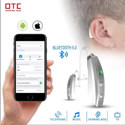 Bluetooth Hearing Aids mini digital Rechargeable Sound Amplifier Portable for Deafness The elderly Device
